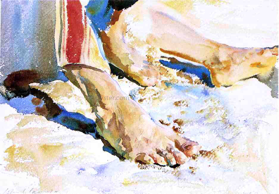 John Singer Sargent Feet of an Arab, Tiberias - Hand Painted Oil Painting