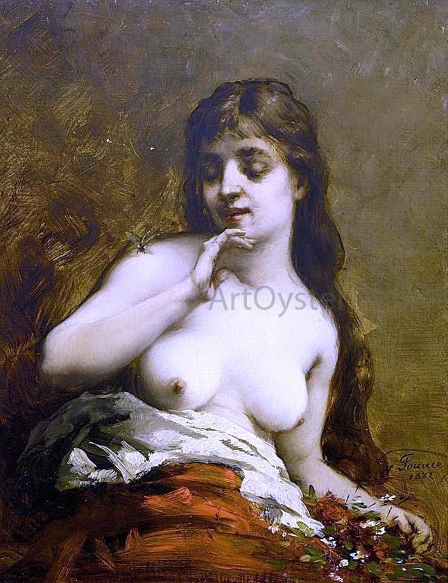 Guillaume-Romain Fouace Female Nude - Hand Painted Oil Painting