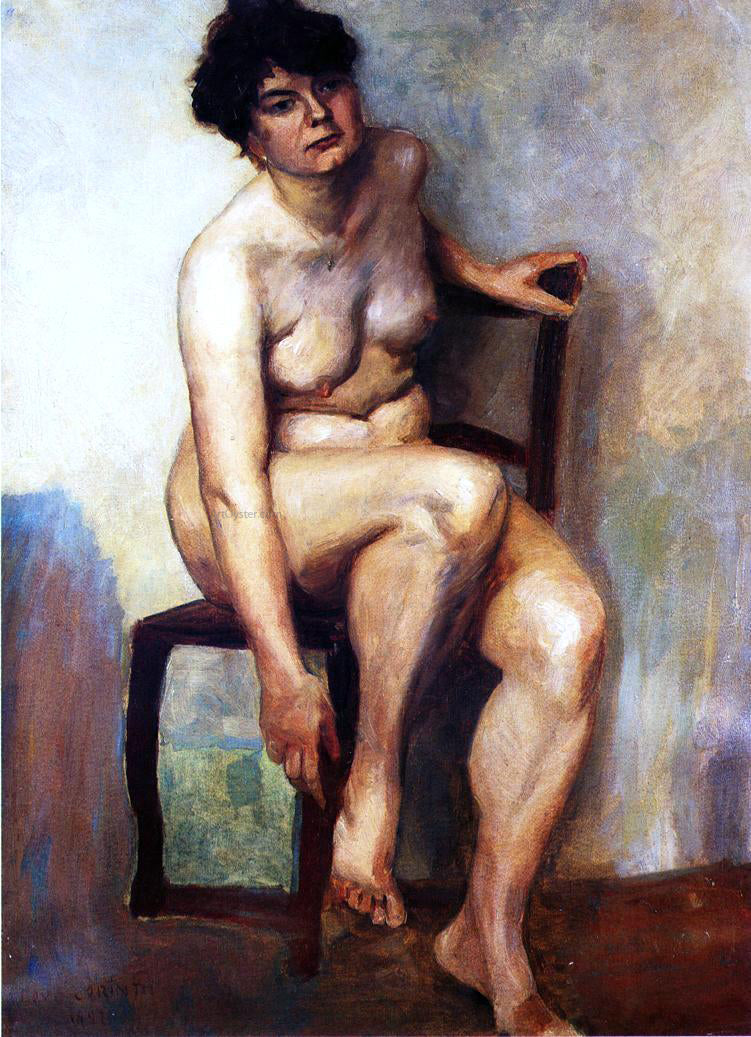 Lovis Corinth A Female Nude - Hand Painted Oil Painting