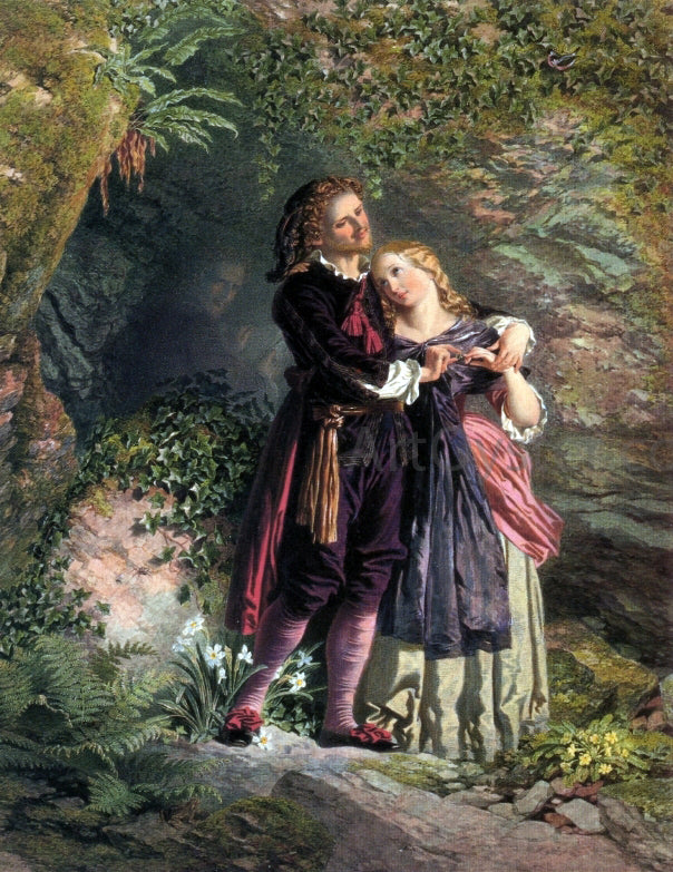 Henry Anelay Ferdinand and Miranda - Hand Painted Oil Painting
