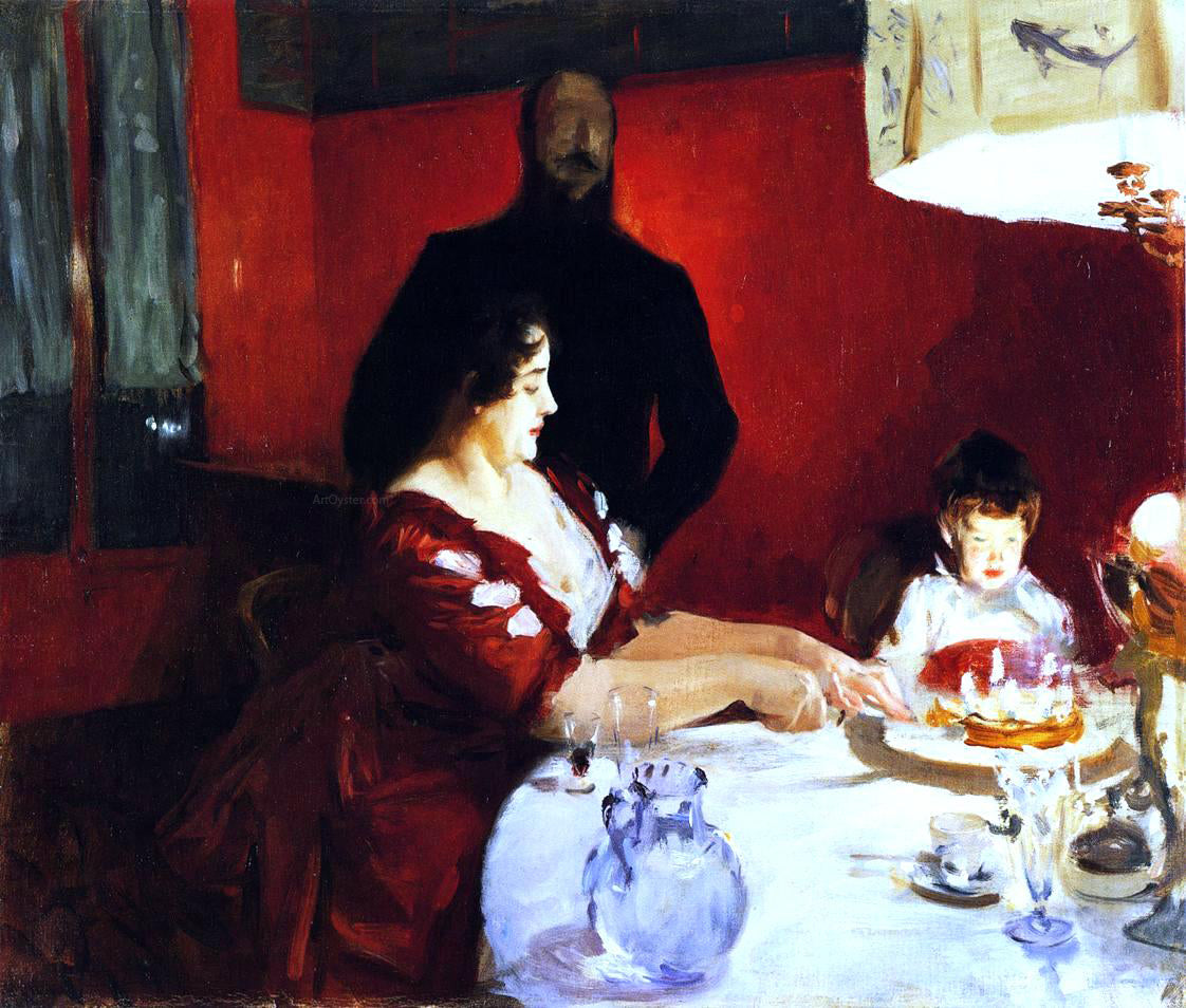 John Singer Sargent Fete Famillale: The Birthday Party - Hand Painted Oil Painting
