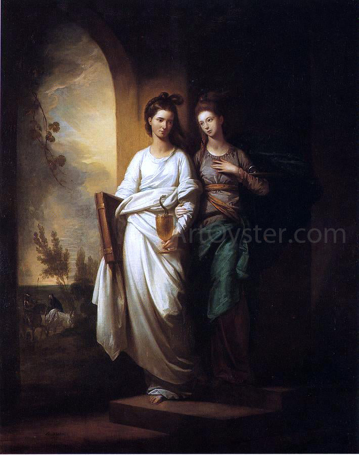 Benjamin West Fidelia and Speranza - Hand Painted Oil Painting