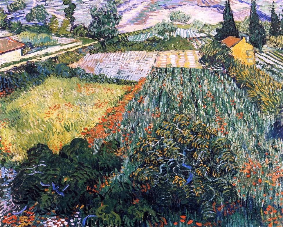 Vincent Van Gogh A Field with Poppies - Hand Painted Oil Painting