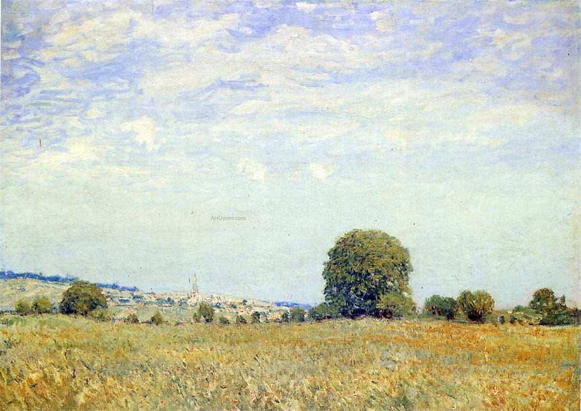 Alfred Sisley Fields at Saint Cloud - Hand Painted Oil Painting