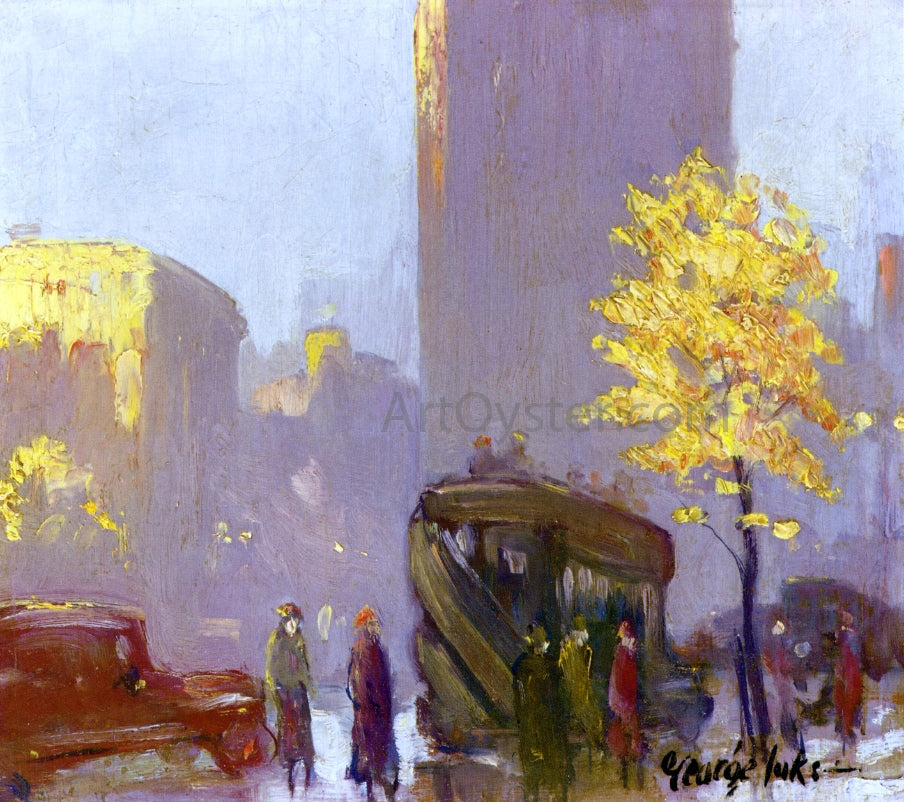 George Luks Fifth Avenue, New York - Hand Painted Oil Painting