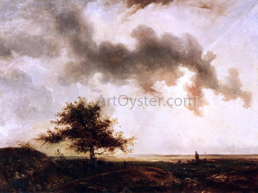  Theodore Rousseau Figures in a Landscape - Hand Painted Oil Painting
