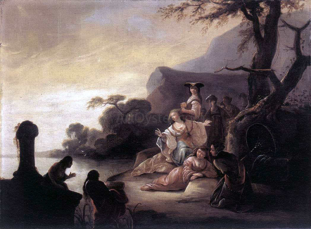 Gerrit De Wet Finding of Moses in the Nile - Hand Painted Oil Painting