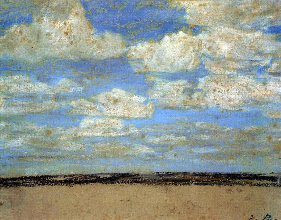 Eugene-Louis Boudin Fine Weather on the Estuary - Hand Painted Oil Painting