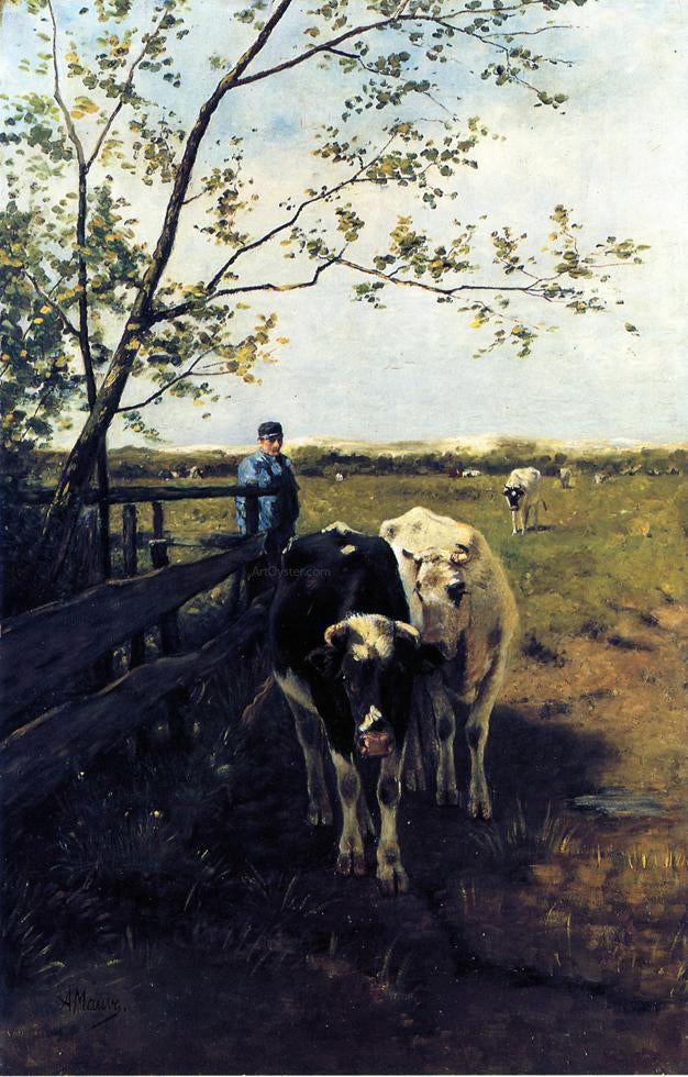 Anton Mauve Finished Grazing - Hand Painted Oil Painting