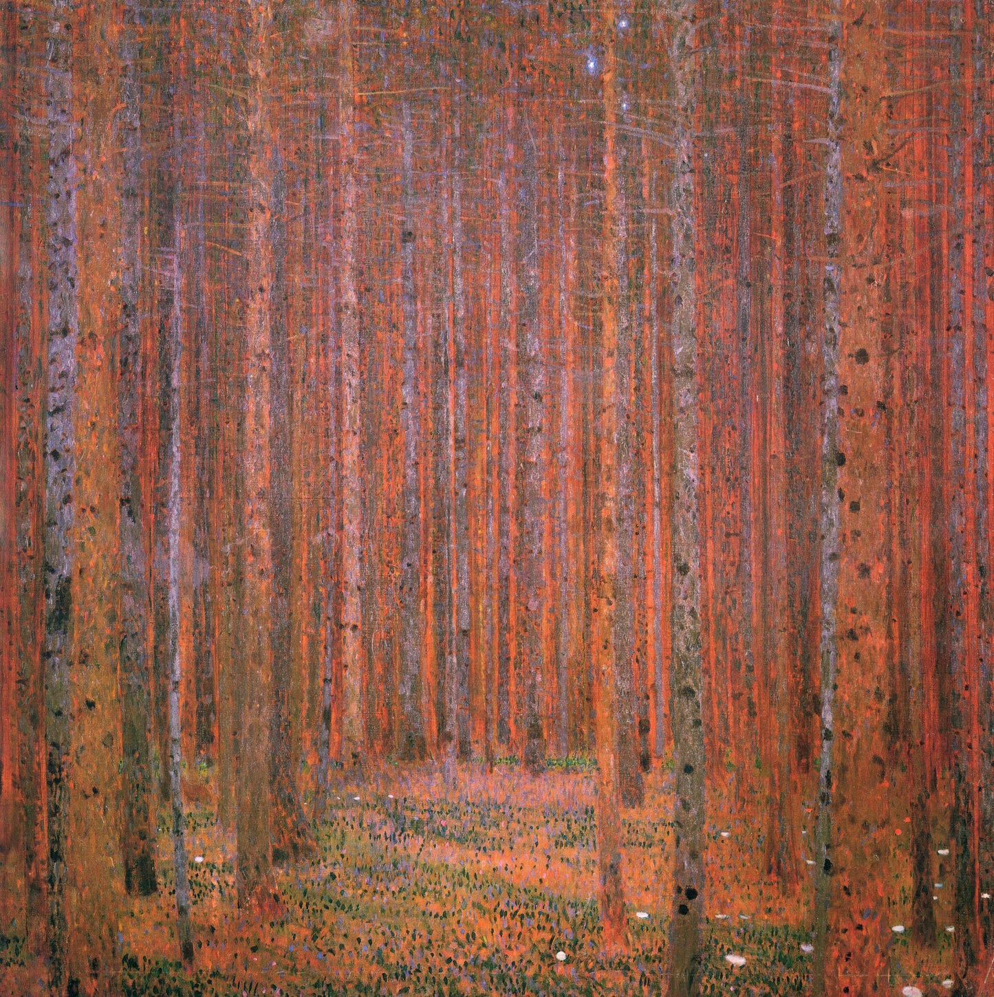 Gustav Klimt Fir Forest I - Hand Painted Oil Painting