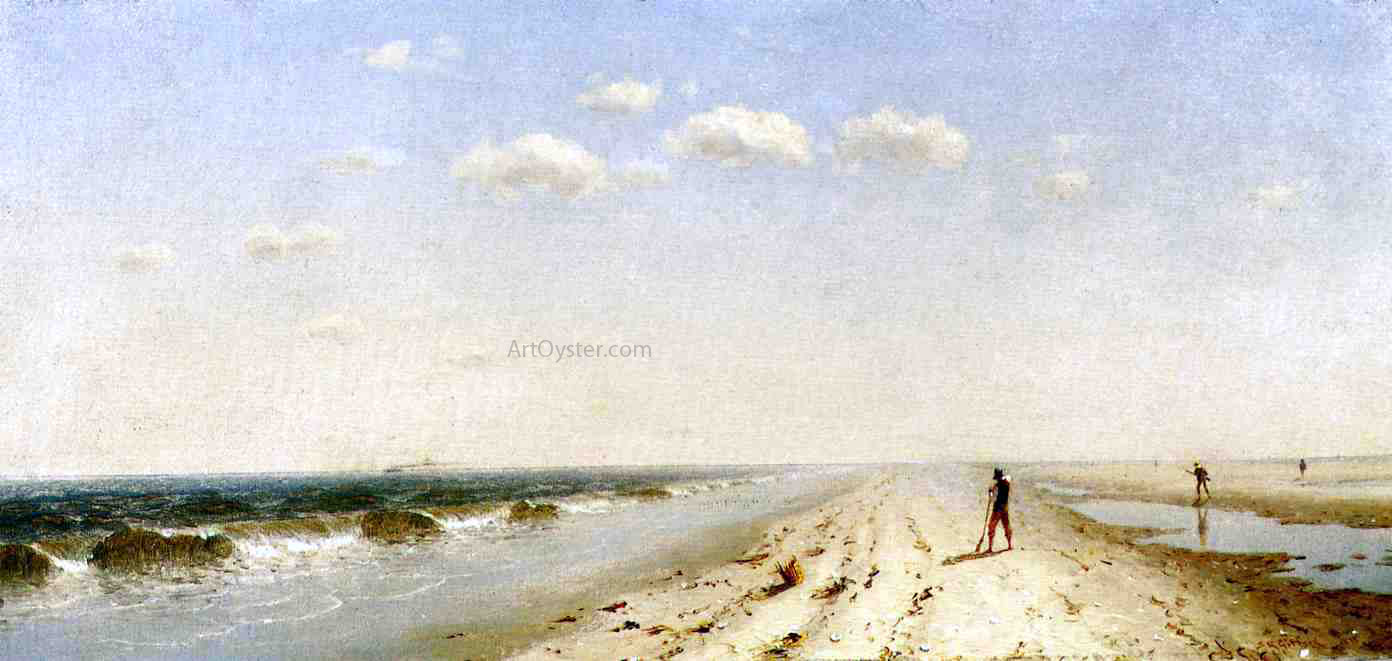 Sanford Robinson Gifford Fire Island Beach - Hand Painted Oil Painting