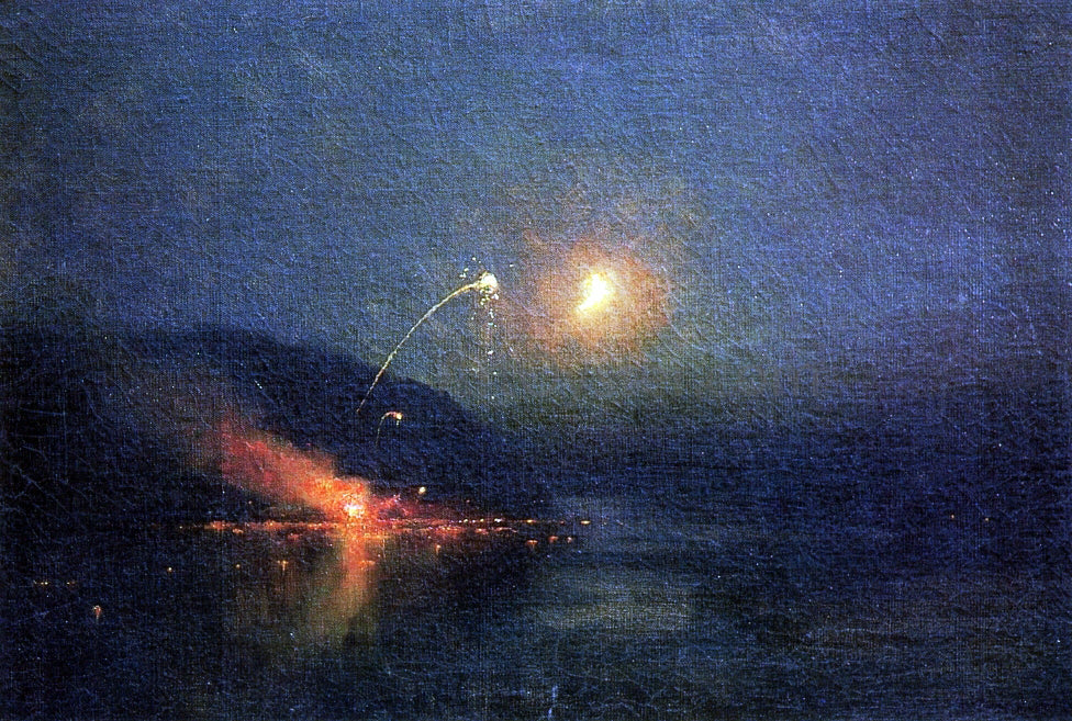  James Henry Moser Fireworks Across the Potomac - Hand Painted Oil Painting
