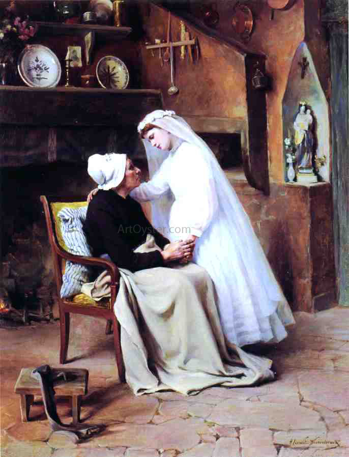  Henri Alphonse Laurent-Desrousseaux First Communion - Hand Painted Oil Painting