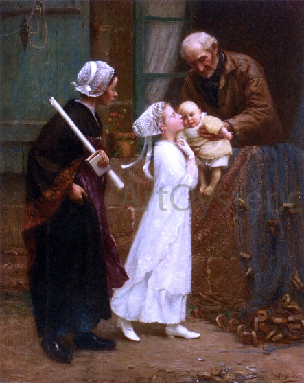 Alfred Guillou First Communion - Hand Painted Oil Painting