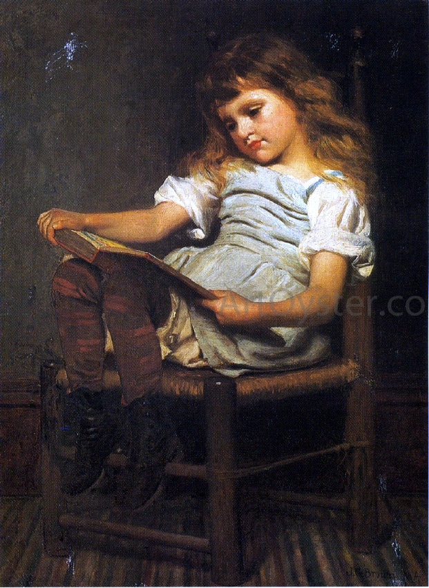 John George Brown First Reader - Hand Painted Oil Painting
