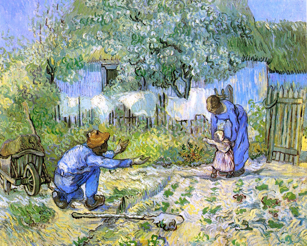 Vincent Van Gogh First Steps (after Millet) - Hand Painted Oil Painting