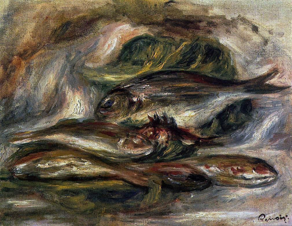 Pierre Auguste Renoir Fish - Hand Painted Oil Painting