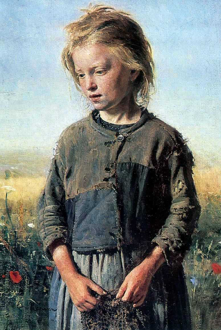 Ilia Efimovich Repin Fisher-Girl - Hand Painted Oil Painting