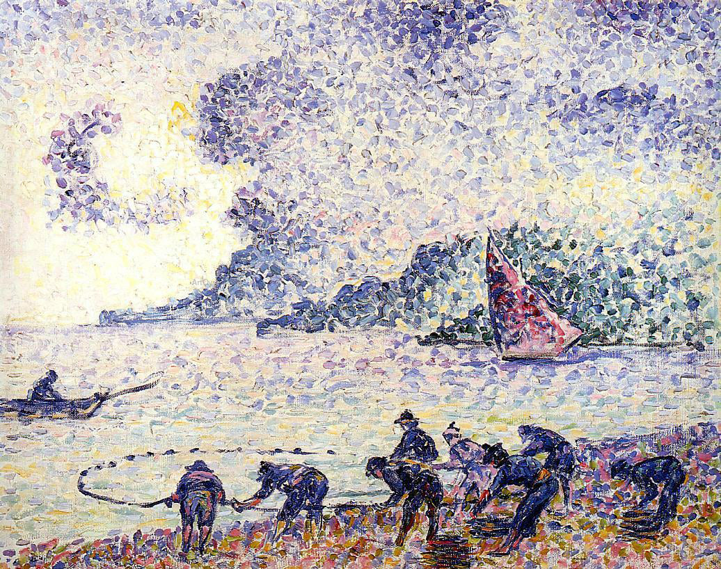 Henri Edmond Cross Fisherman - Hand Painted Oil Painting