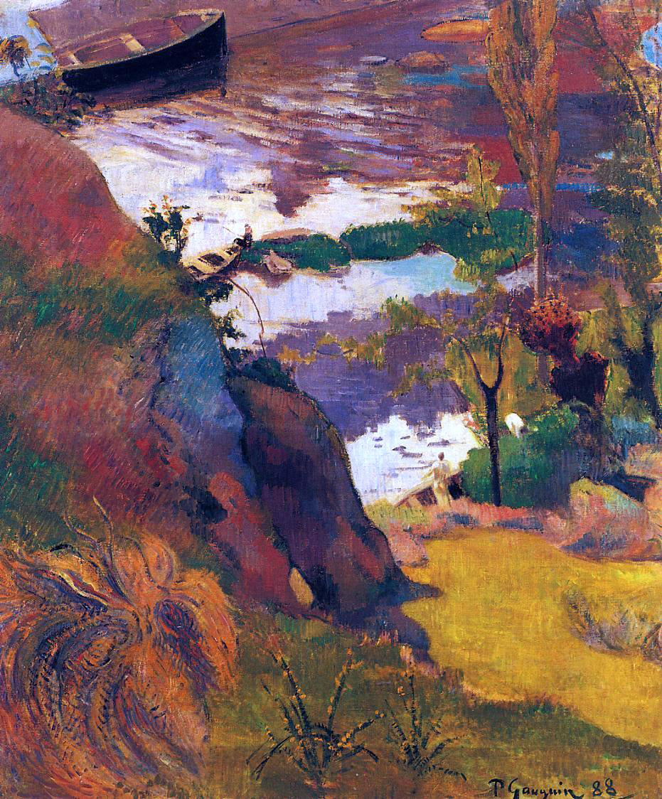 Paul Gauguin Fishermen and Bathers on the Aven - Hand Painted Oil Painting