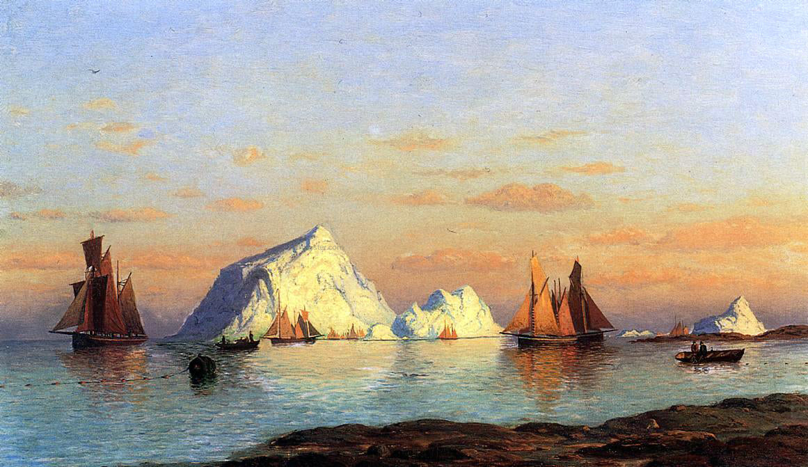 William Bradford Fishermen off the Coast of Labrador - Hand Painted Oil Painting