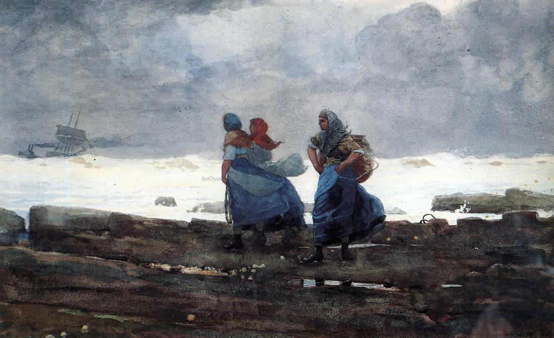 Winslow Homer Fisherwives - Hand Painted Oil Painting