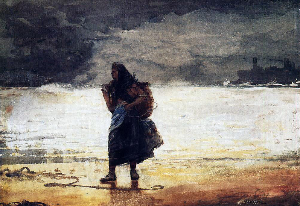 Winslow Homer Fisherwoman - Hand Painted Oil Painting
