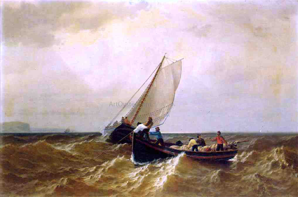 William Bradford A Fishing Boat in the Bay of Fundy - Hand Painted Oil Painting