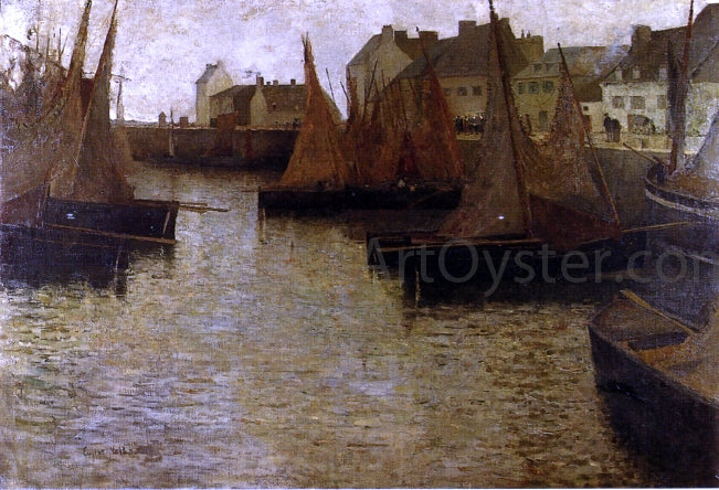 Eugene Lawrence Vail Fishing Harbor - Hand Painted Oil Painting