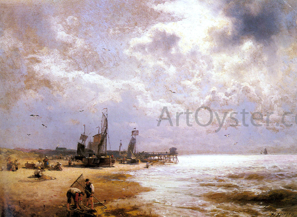 Herman Herzog Fishing Scenes - Pic 1 - Hand Painted Oil Painting