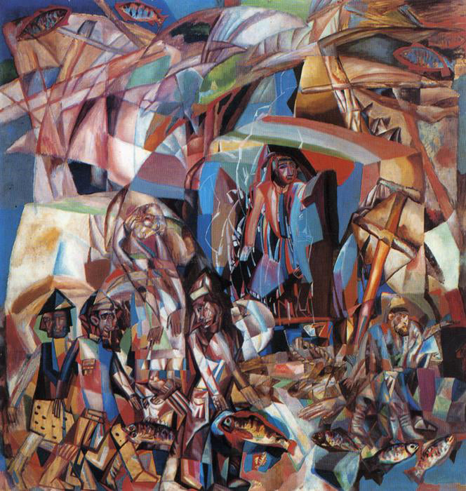 Pavel Filonov Fishing Schooner - Hand Painted Oil Painting