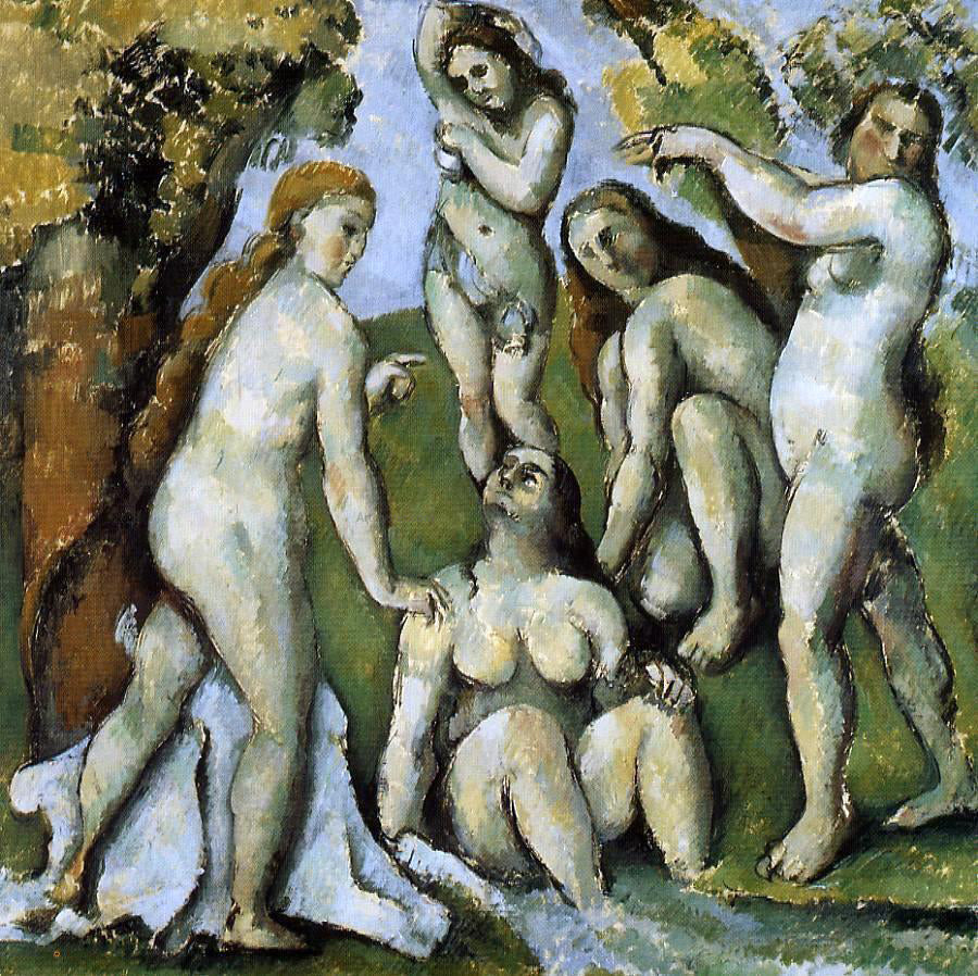Paul Cezanne Five Bathers - Hand Painted Oil Painting