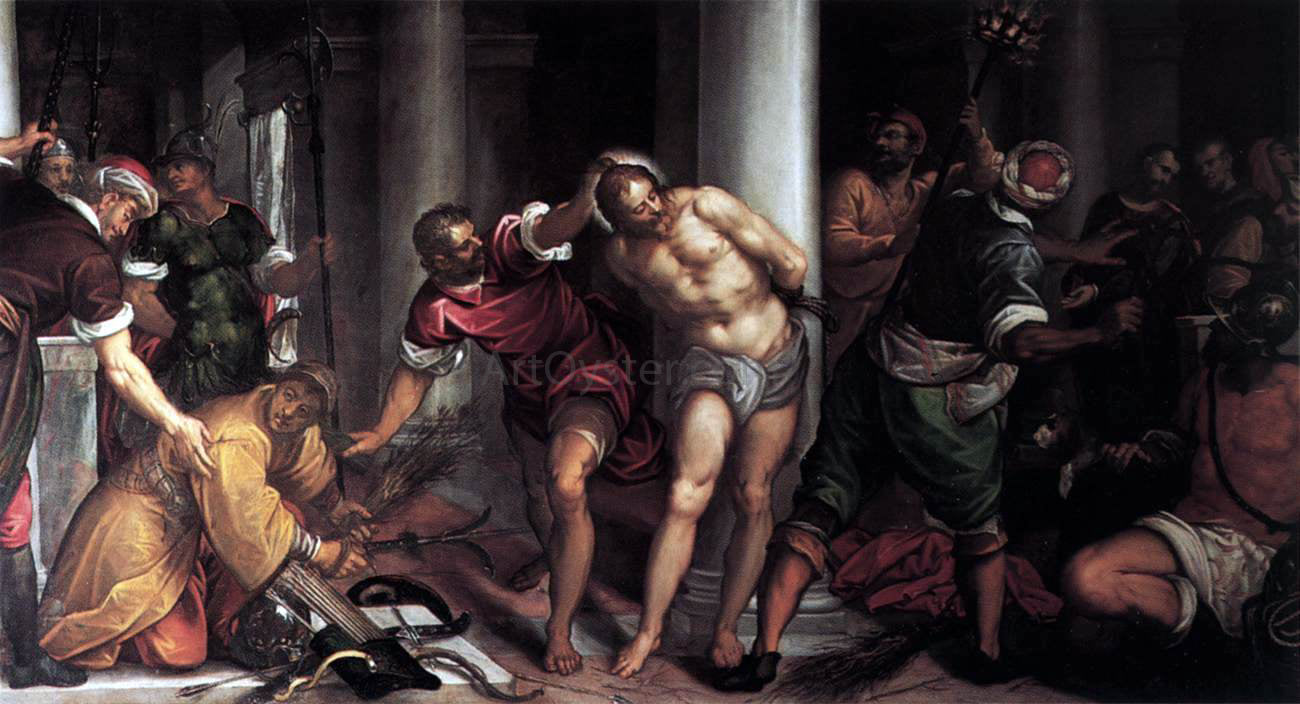 Antonio Vassilacchi Flagellation - Hand Painted Oil Painting