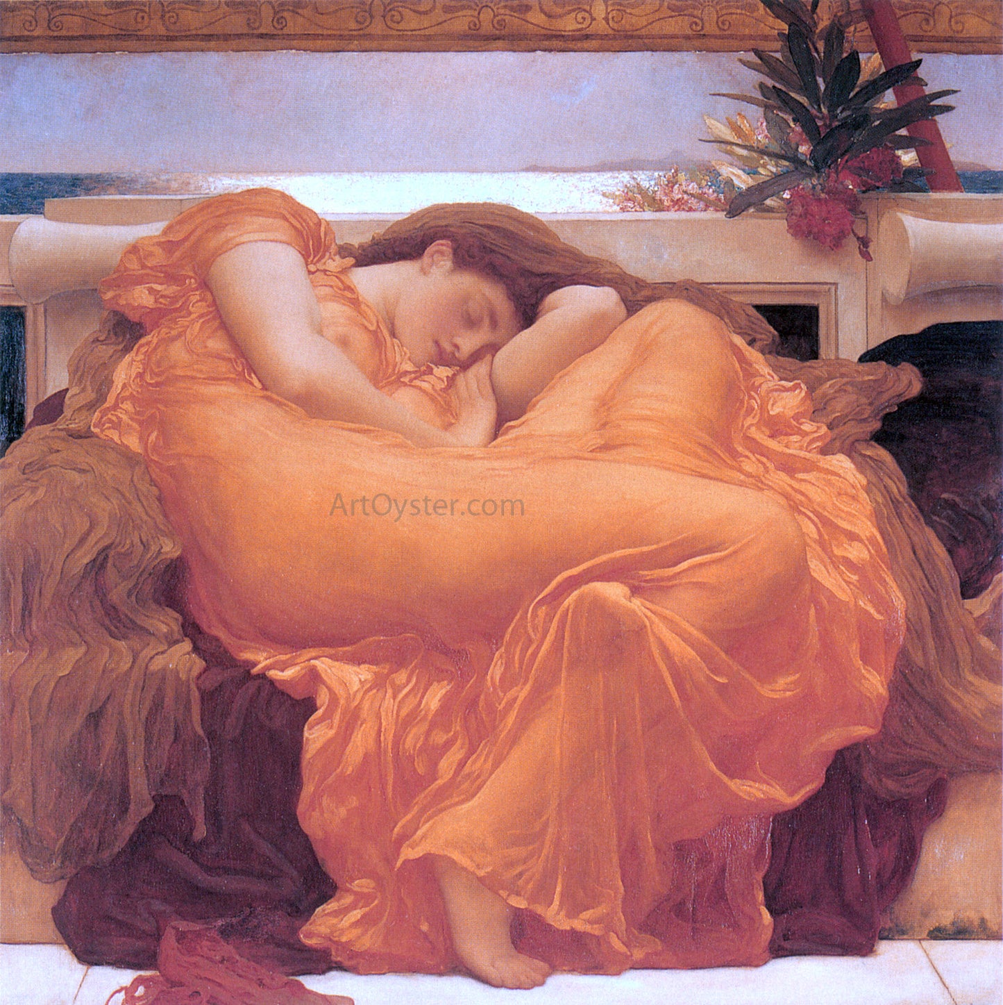 Lord Frederick Leighton Flaming June - Hand Painted Oil Painting