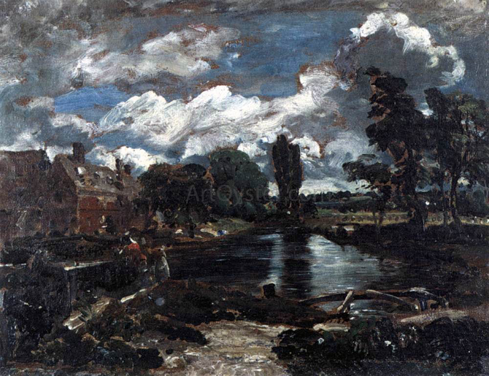  John Constable Flatford Mill from a Lock on the Stour - Hand Painted Oil Painting