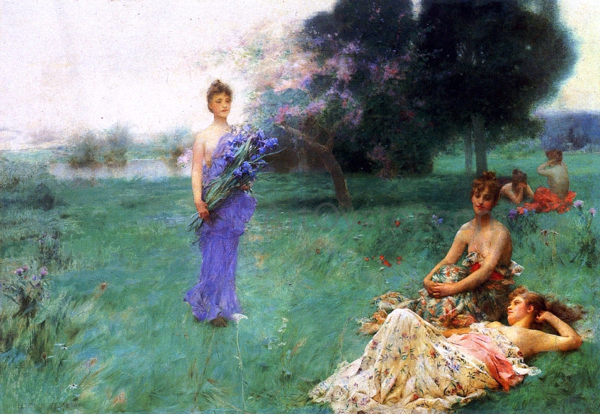 Henry Siddons Mowbray Fleur de Luce - Hand Painted Oil Painting