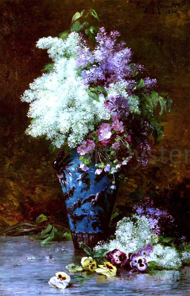 Albert-Tibulle Furcy De Lavault Fleurs - Hand Painted Oil Painting