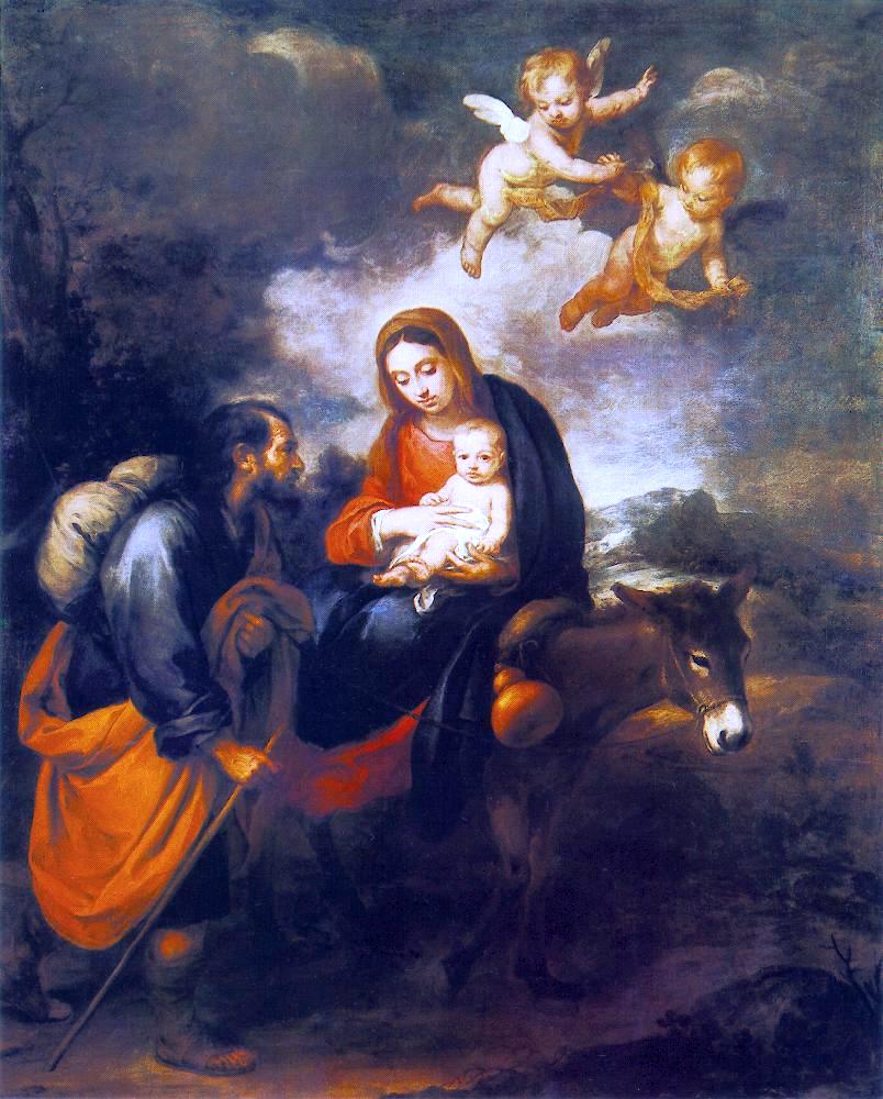 Bartolome Esteban Murillo A Flight into Egypt - Hand Painted Oil Painting