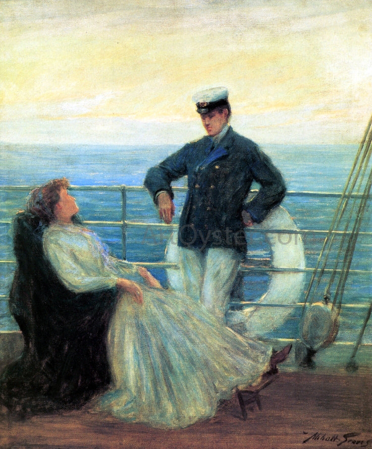 Abbott Fuller Graves Flirtation - Hand Painted Oil Painting