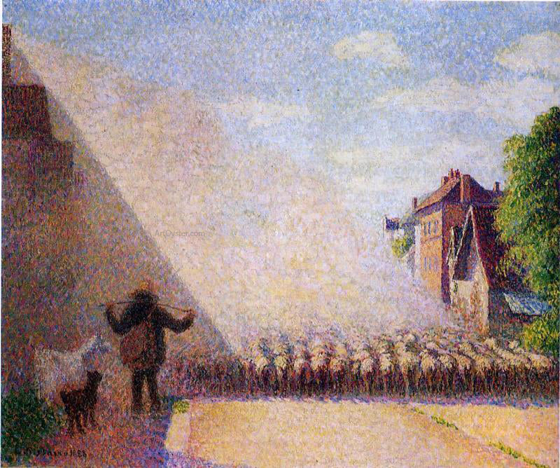 Camille Pissarro Flock of Sheep - Hand Painted Oil Painting