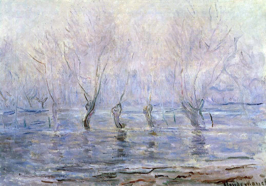 Claude Oscar Monet Flood at Giverny - Hand Painted Oil Painting
