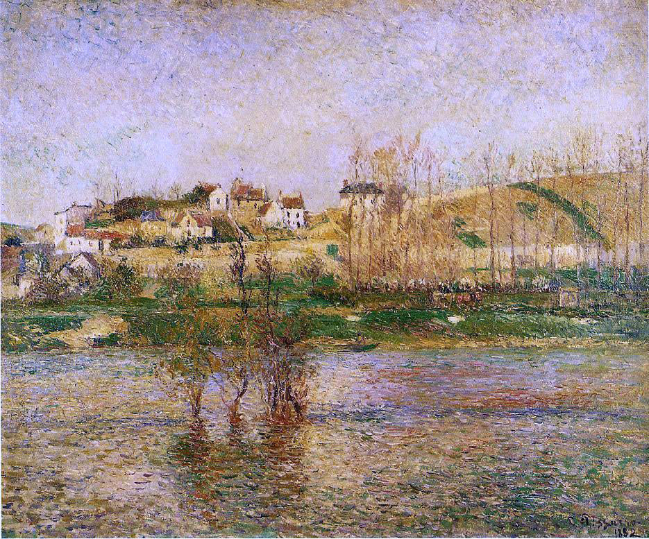 Camille Pissarro Flood in Pontoise - Hand Painted Oil Painting