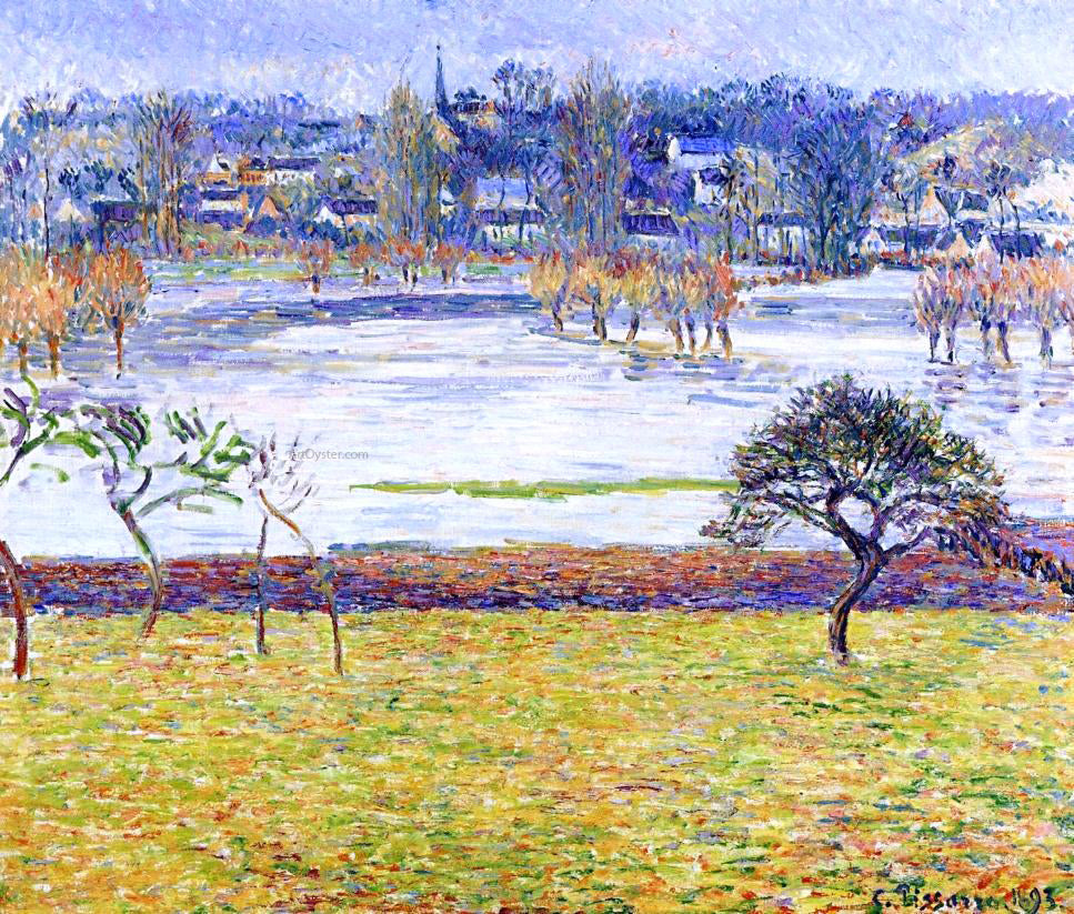 Camille Pissarro Flood, White Effect, Eragny - Hand Painted Oil Painting
