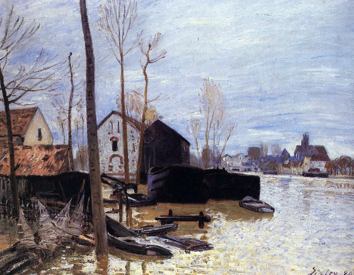 Alfred Sisley Flooding at Moret - Hand Painted Oil Painting
