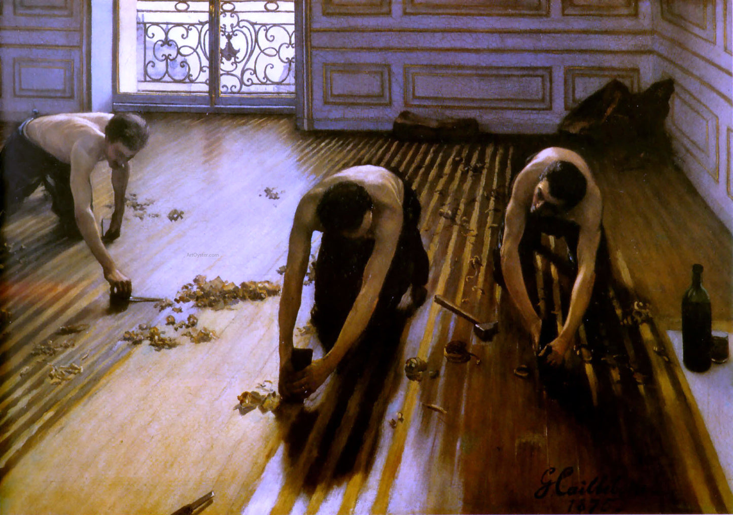 Gustave Caillebotte Floor Strippers - Hand Painted Oil Painting