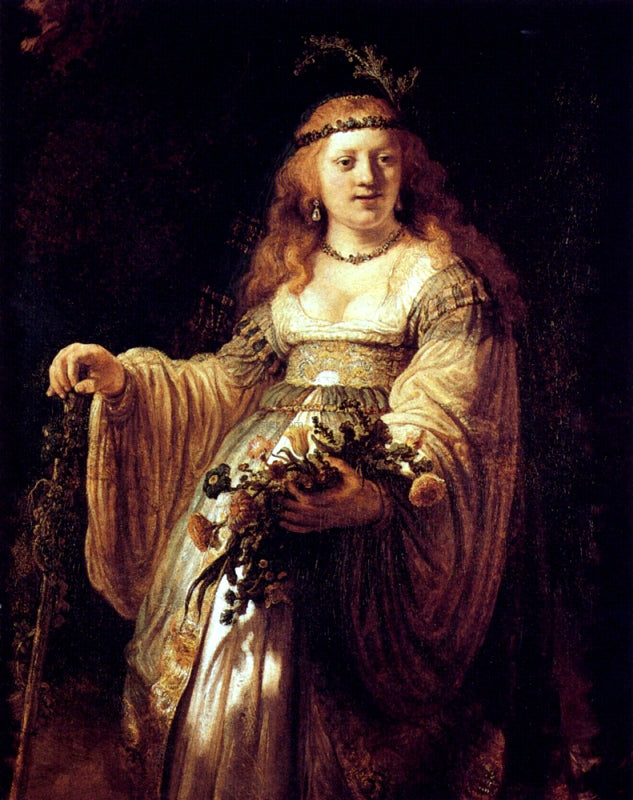  Rembrandt Van Rijn Flora - Hand Painted Oil Painting
