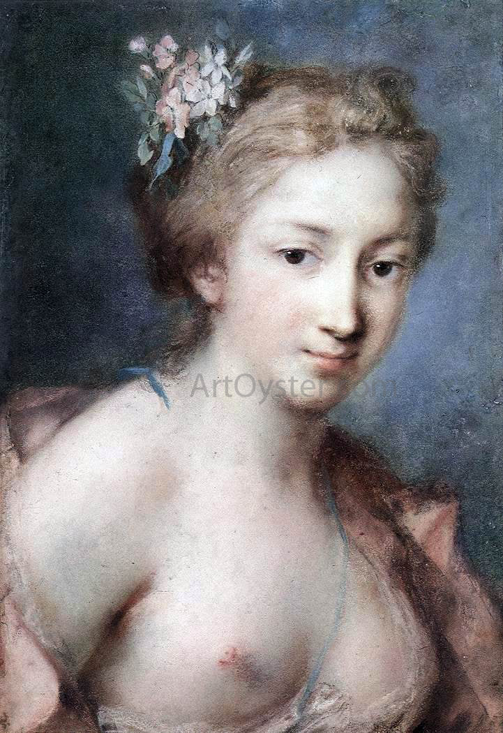 Rosalba Carriera Flora - Hand Painted Oil Painting