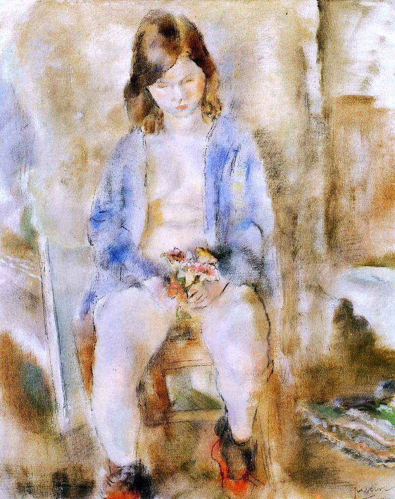 Jules Pascin Flora with Flowers - Hand Painted Oil Painting
