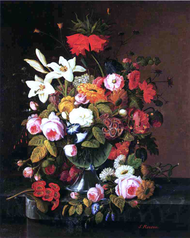 Severin Roesen Floral Still Life - Hand Painted Oil Painting