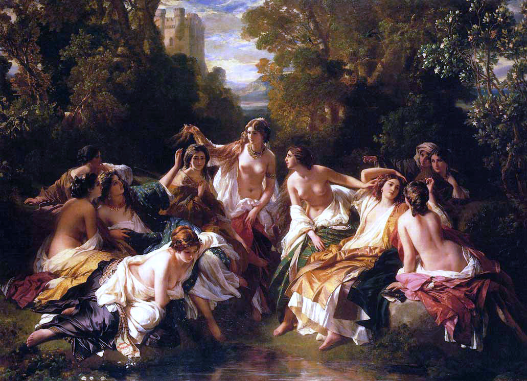 Franz Xavier Winterhalter Florinda - Hand Painted Oil Painting